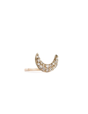 Piercing de luna Ero Jewelry de oro con acabado brillante zirconia