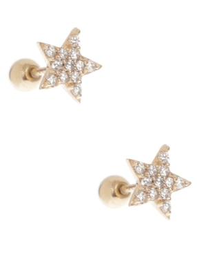 Piercing de estrella Ero Jewelry de oro con acabado brillante