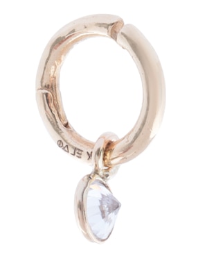 Piercing Ero Jewelry de oro con acabado brillante cristal