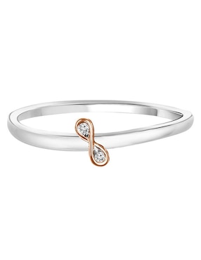 Anillo Stackis de plata diamante brillante
