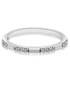 Anillo Jayda 14 k de oro blanco diamante brillante