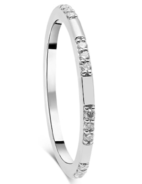 Anillo Jayda 14 k de oro blanco diamante brillante