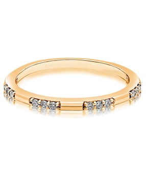 Anillo Jayda 14 k de oro diamante brillante