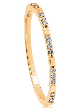 Anillo Jayda 14 k de oro diamante brillante