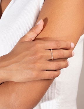 Anillo Jayda 14 k de oro diamante brillante