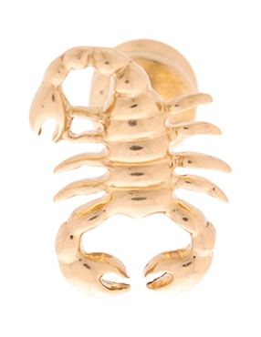 Piercing de escorpión Ingrata Fortuna de Oro Amarillo 14 K con acabado brillante