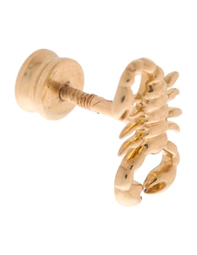 Piercing de escorpión Ingrata Fortuna de Oro Amarillo 14 K con acabado brillante