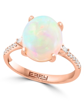 Anillo Effy Aurora 14 k de oro diamante y ópalo etíope brillante