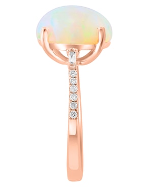 Anillo Effy Aurora 14 k de oro diamante y ópalo etíope brillante