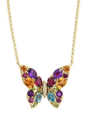 Collar de mariposa Effy Mosaic de oro 14 K