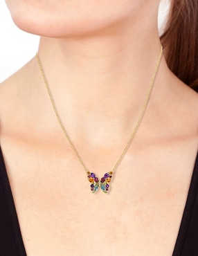 Collar de mariposa Effy Mosaic de oro 14 K