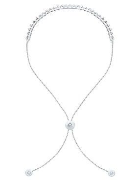 Pulsera Riccardo Orsato de oro blanco 14 K con acabado brillante