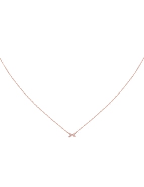 Collar de letra x Riccardo Orsato de oro rosa 14 K