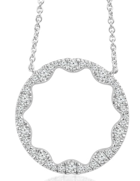 Collar Stackis de oro blanco 14 K