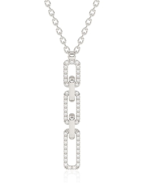Collar Stackis Mimi Sky de oro blanco 14 K
