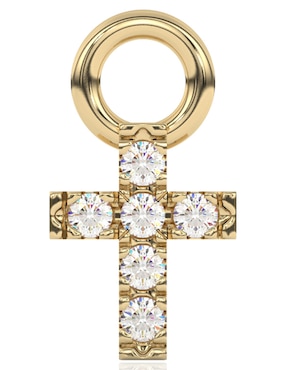 Dije de cruz Stackis de oro amarillo 14 K diamante