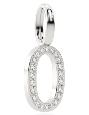 Dije Stackis de oro blanco 14 K diamante