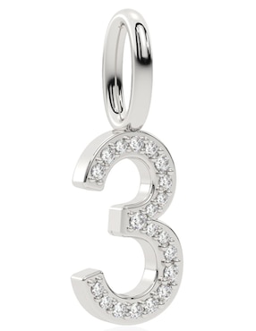 Dije Stackis de oro blanco 14 K diamante