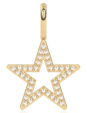 Dije De Estrella Stackis De Oro Amarillo 14 K Diamante