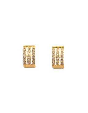 Aretes Huggies Oro Angelus Zirconia