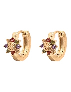Aretes Oro Angelus con acabado brillante zirconia
