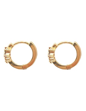 Aretes Oro Angelus con acabado brillante zirconia