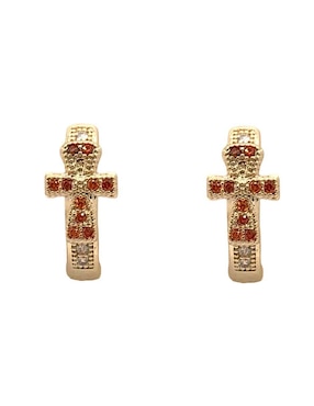 Aretes Oro Angelus con acabado brillante zirconia