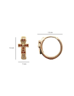 Aretes Oro Angelus con acabado brillante zirconia
