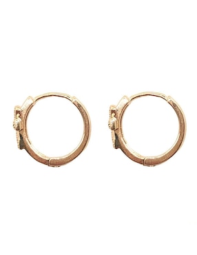 Aretes Oro Angelus con acabado brillante zirconia