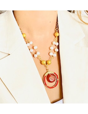 Aretes y collar Mancini perla