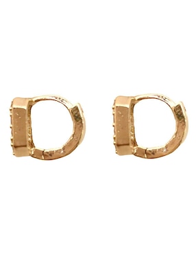 Aretes Oro Angelus con acabado brillante zirconia