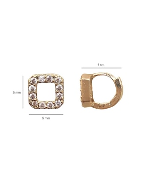 Aretes Oro Angelus con acabado brillante zirconia