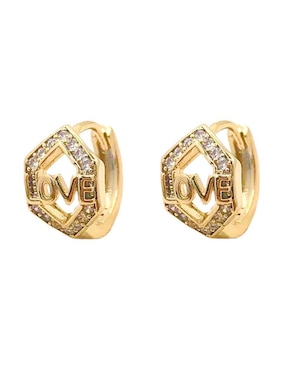 Aretes Huggies Oro Angelus Zirconia