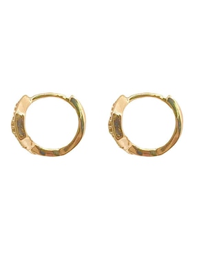 Aretes Oro Angelus con acabado brillante zirconia