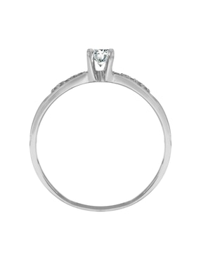 Anillo de compromiso de oro blanco 14 k Klamore Miloro diamante