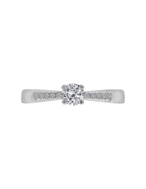 Anillo de compromiso de oro blanco 14 k Klamore Miloro diamante