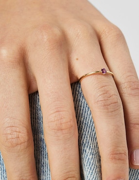 Anillo Tous Cool joy Liverpool rodolita con acabado baño de oro 18 k