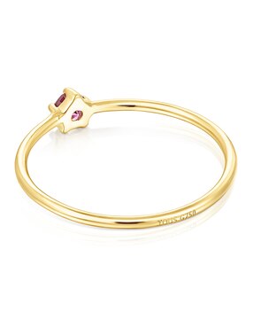 Anillo Tous Cool joy Liverpool rodolita con acabado baño de oro 18 k