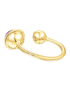 Anillo semicircular Tous Plump P 925 de plata vermeil amatista brillante