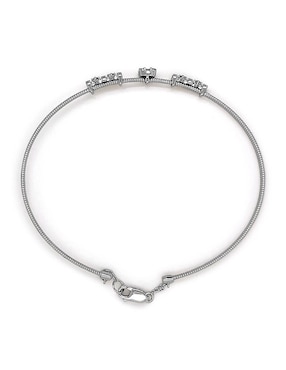 Pulsera Amore Mio de oro blanco con diamante Amore Mio!