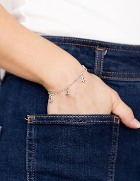 Pulsera Silvex Spa de plata P 925 con acabado baño rodio