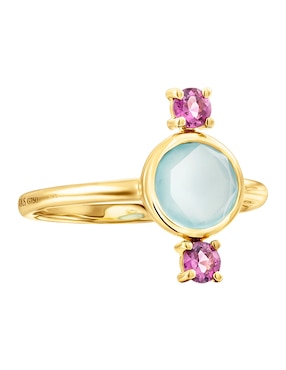 Anillo Tous Virtual garden 18 k de oro calcedonia brillante