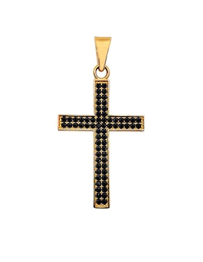 Dije De Cruz Crixus Joyeria De Oro Amarillo Zirconia