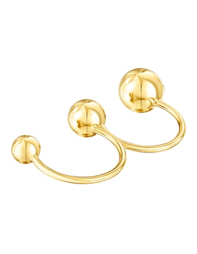 Anillo semicircular Tous Plump P 925 de plata vermeil brillante