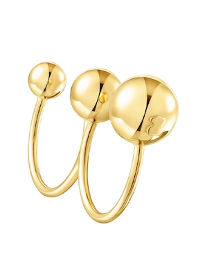 Anillo semicircular Tous Plump P 925 de plata vermeil brillante