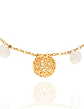 Collar Ablime Joyería Pelotita de baño de oro