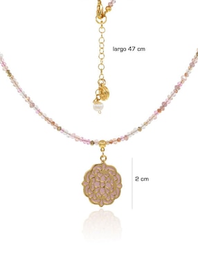 Collar Ablime Joyería Mandalas de baño de oro