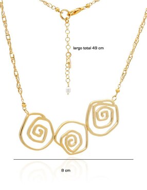 Collar Ablime Joyería Rosas de baño de oro