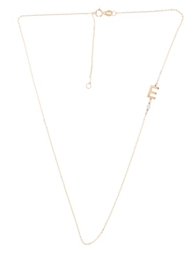 Collar de letra e Argo Joyeros de oro amarillo 14 K