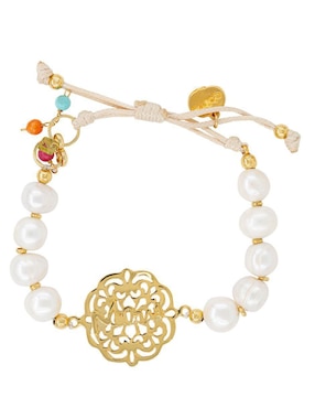 Pulsera Ablime Joyería Mándalas Con Acabado Baño De Oro